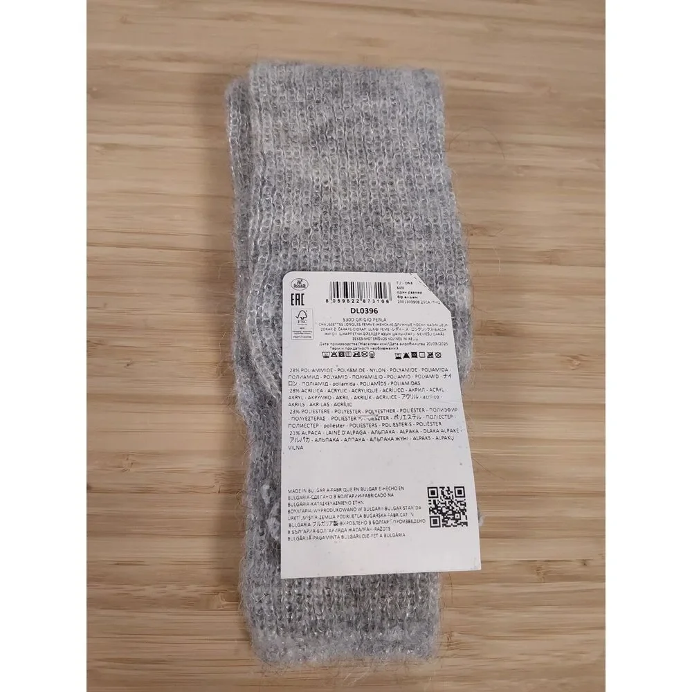 Calzedonia Women ALPACA WOOL blend  Soft leg warmers GREY/GRIGIO PERLA-ONE SIZE